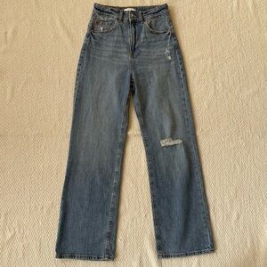 H&M | Ripped Straight Leg Jeans